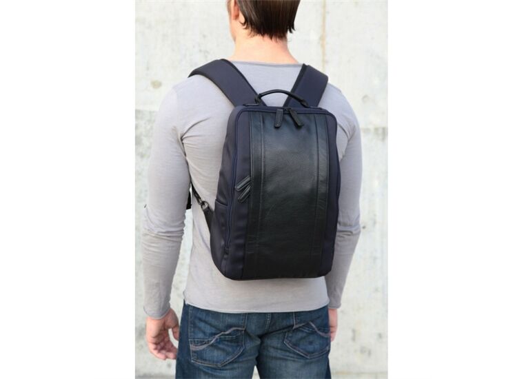 Artisan & Artist RR4-06C Leather Panel Backpack