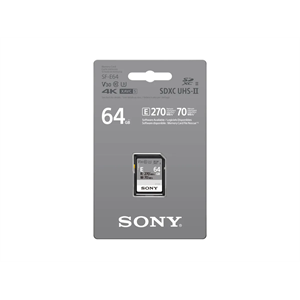 Sony SF-E64/T1 64GB SD-Card UHS-II 270/70MB/s Sony SF-E64/T1 64GB SD-Card UHS-II 270/70MB/s