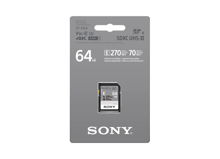 Sony SF-E64/T1 64GB SD-Card UHS-II 270/70MB/s