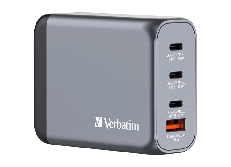 Verbatim GaN 4 Port Charger 100W
