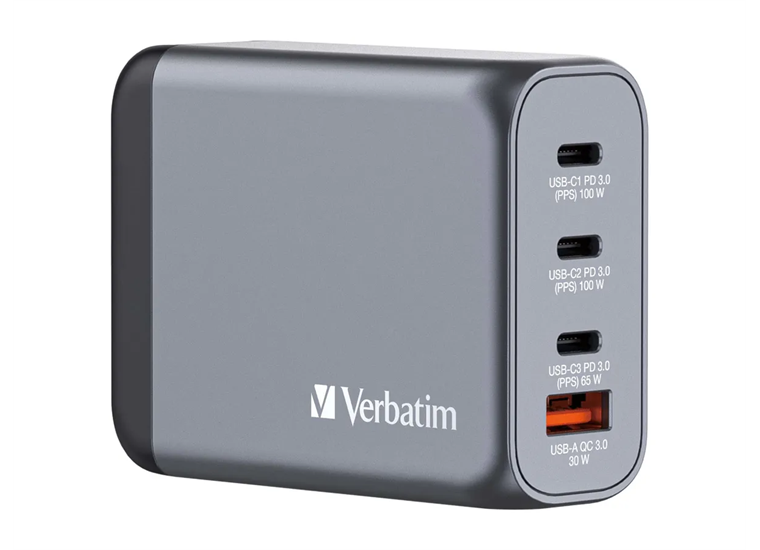 Verbatim GaN 4 Port Charger 100W