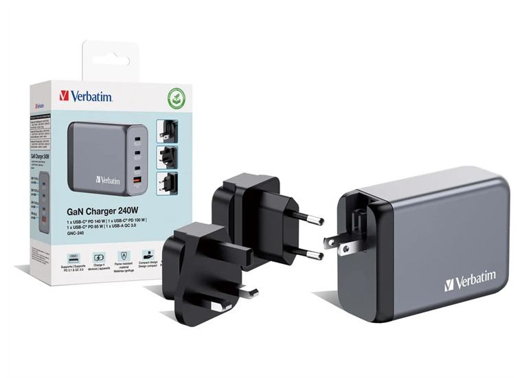 Verbatim GaN 4 Port Charger 240W