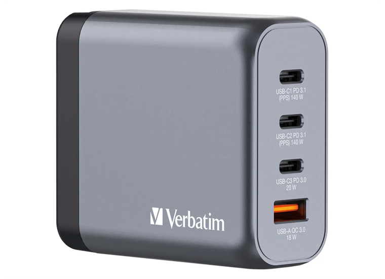 Verbatim GaN 4 Port Charger 140W