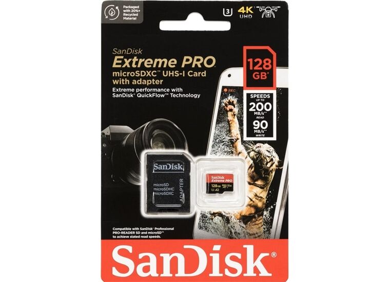 SanDisk Micro SDXC 128 GB Extreme PRO 200MB/s 90MB/s