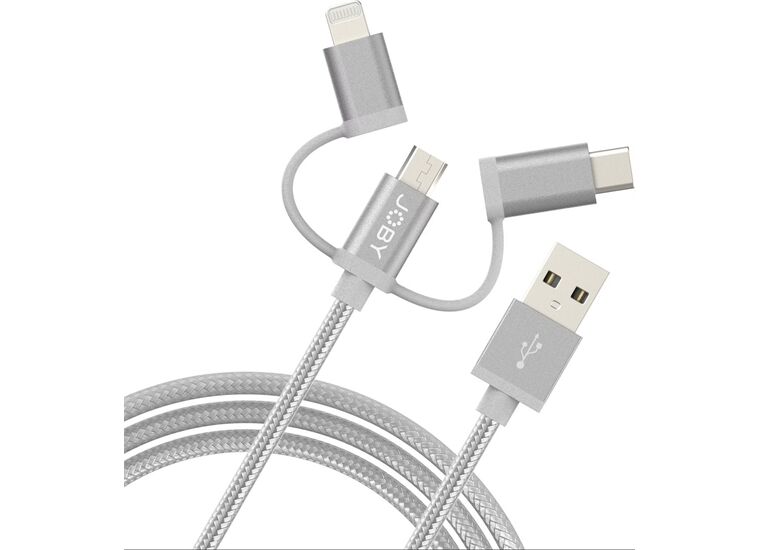Joby Charge Sync Cable 3-in-1 1.2M GRAU