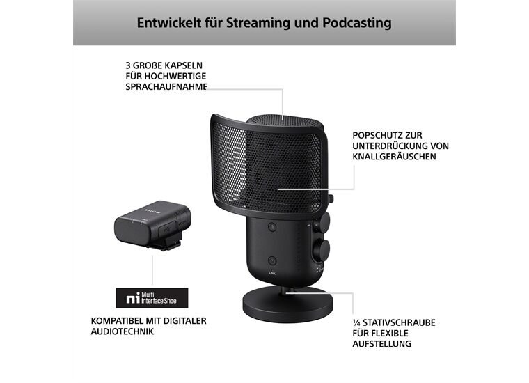 Sony ECM-S1 kabelloses Streaming-Mikrofon