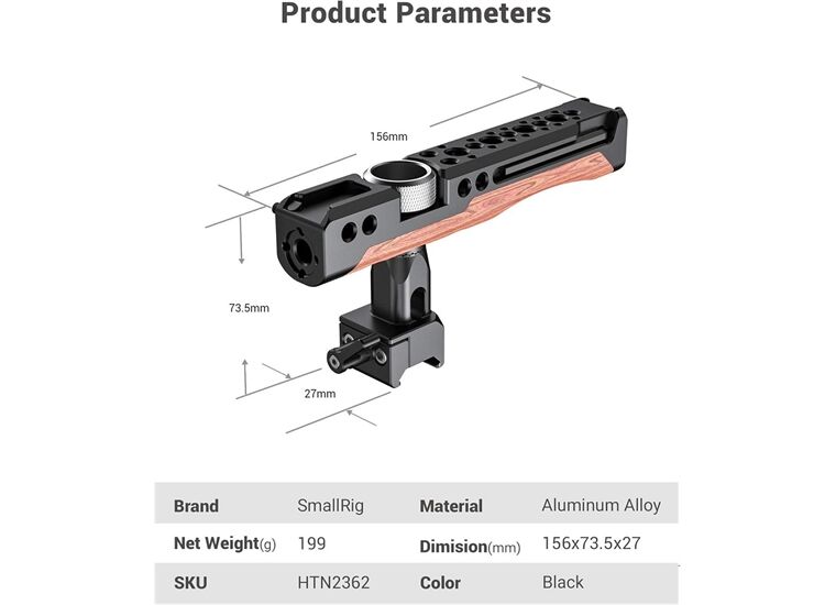 SmallRig Holz-Handgriff HTN2362