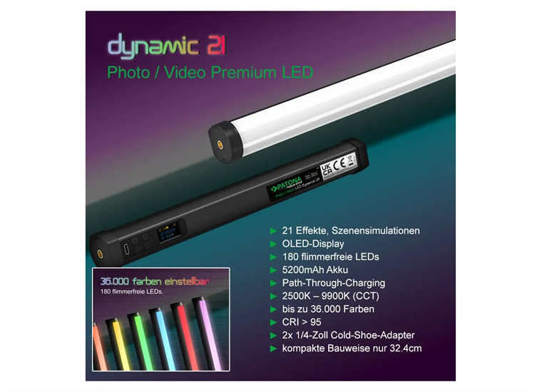 Patona LED Stab-Leuchte Dynamic 21