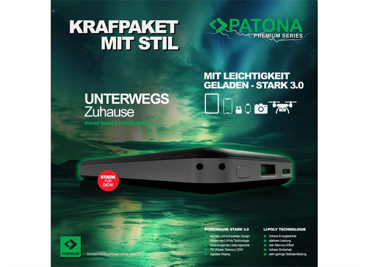 Patona Powerbank PD20W 3.0 10'000mAh