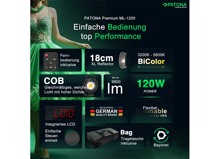 Patona Premium LED 120W COB ML-1200