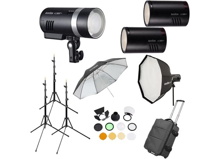 Godox AD-K1 Kit 3 Blitzgeräte 2x AD100 +1x AD300