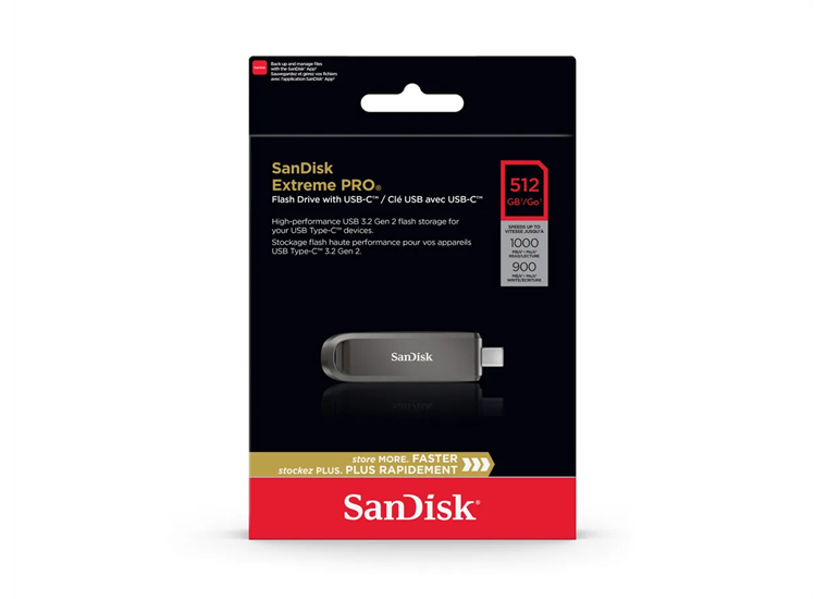 SanDisk Extreme Pro 900MB/s SDCZ 512GB USB-C3.2