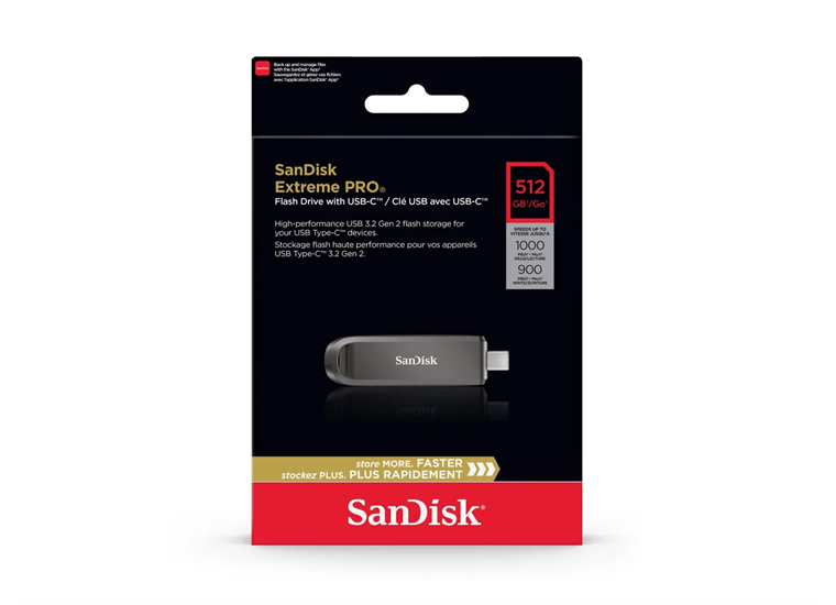 SanDisk Extreme Pro 900MB/s SDCZ 512GB USB-C3.2