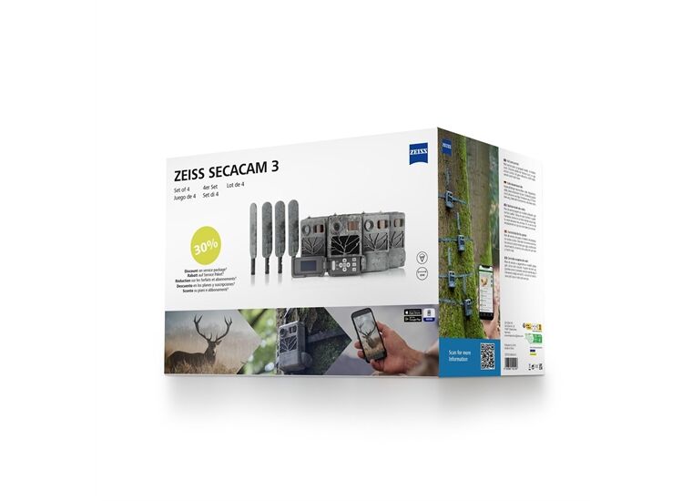 Zeiss Secacam 3 Wildkamera 4-er Bundle