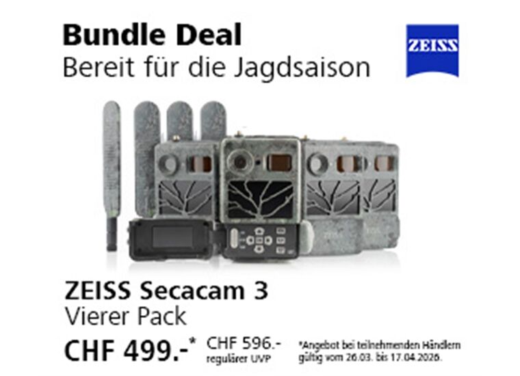 Zeiss Secacam 3 Wildkamera 4-er Bundle