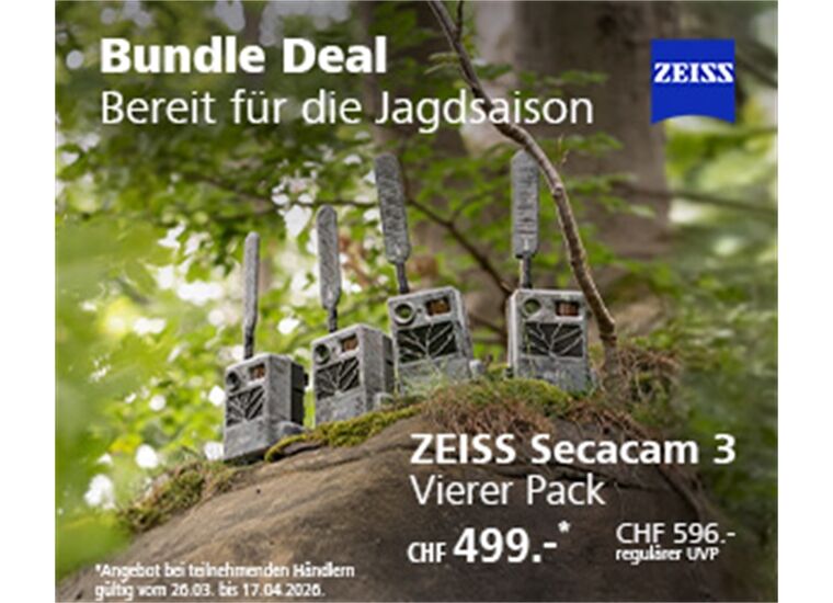 Zeiss Secacam 3 Wildkamera 4-er Bundle