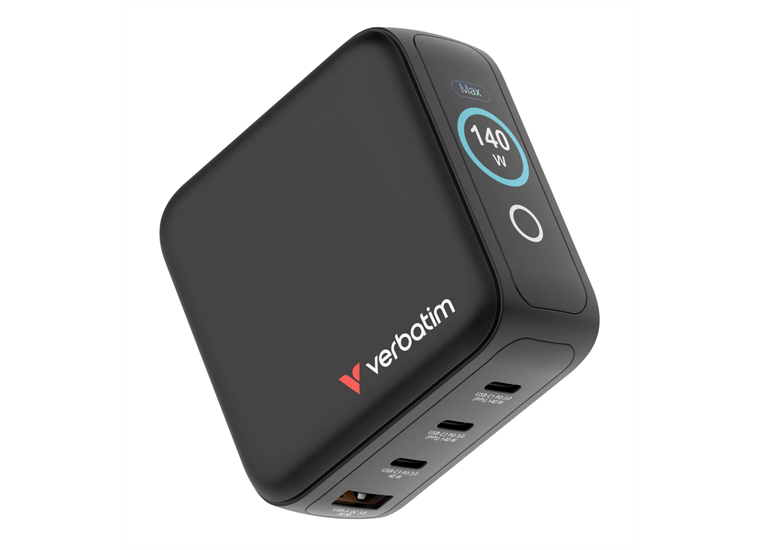 Verbatim Mini GaN Charger 140W Display