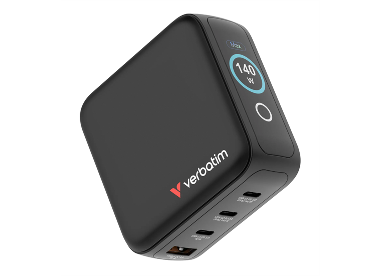 Verbatim Mini GaN Charger 140W Display