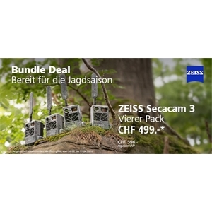 Zeiss Secacam  3  Wildkamera   4-er Bundle