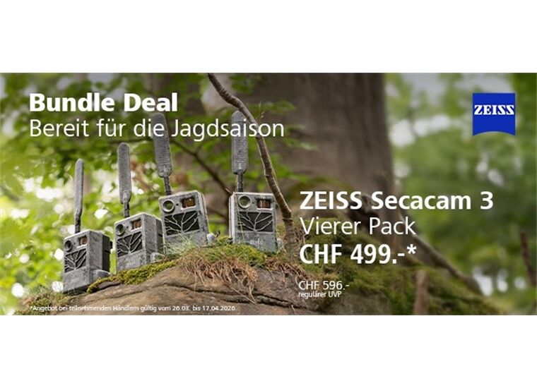 Zeiss Secacam 3 Wildkamera 4-er Bundle