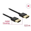 DeLock HDMI auf HDMI FlexInstall Kabel 4K Slim