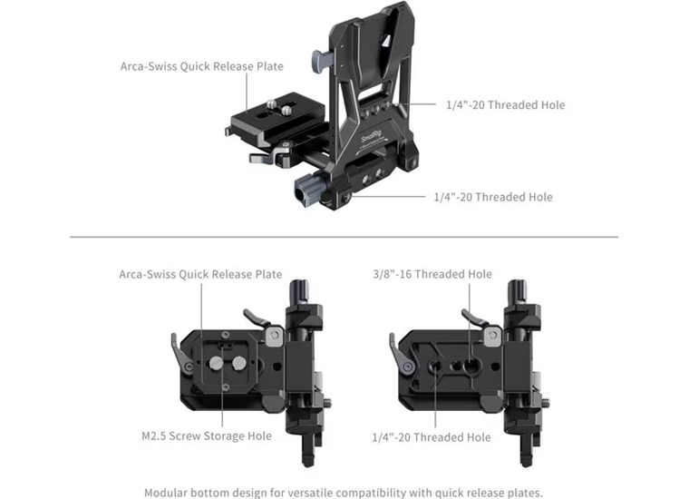SmallRig Videokamera-Akku VB99 Pro Kit Platte + Stange