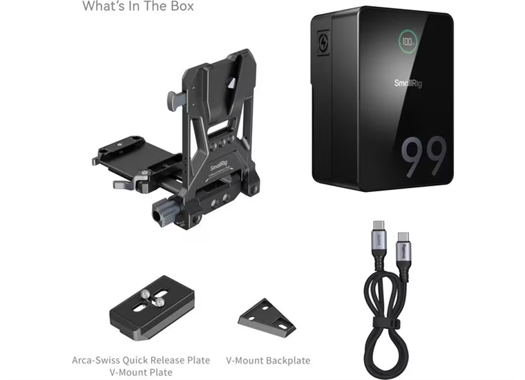 SmallRig Videokamera-Akku VB99 Pro Kit Platte + Stange