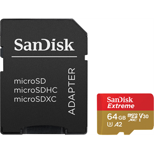 SanDisk microSDXC 64GB Extreme 170MBs / 80MBs