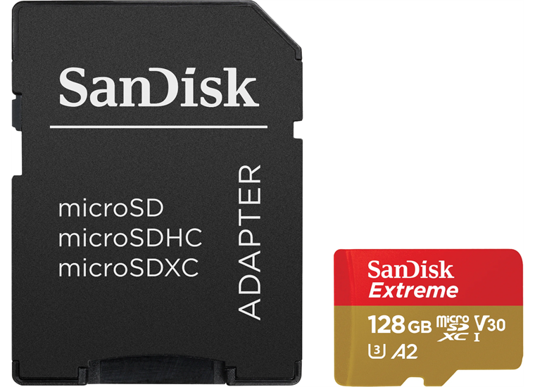 SanDisk microSDXC 128GB Extreme 190MBs / 90MBs
