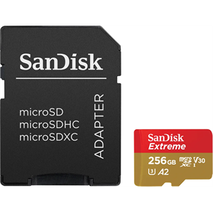 SanDisk microSDXC 256GB Extreme 190MBs / 130MBs
