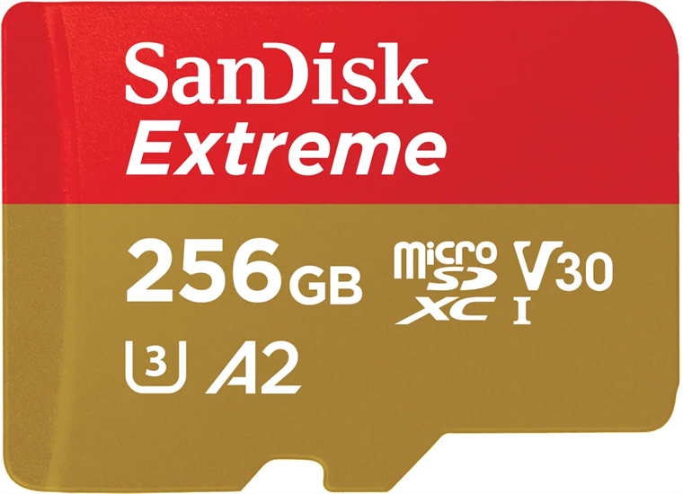 SanDisk microSDXC 256GB Extreme 190MBs / 130MBs