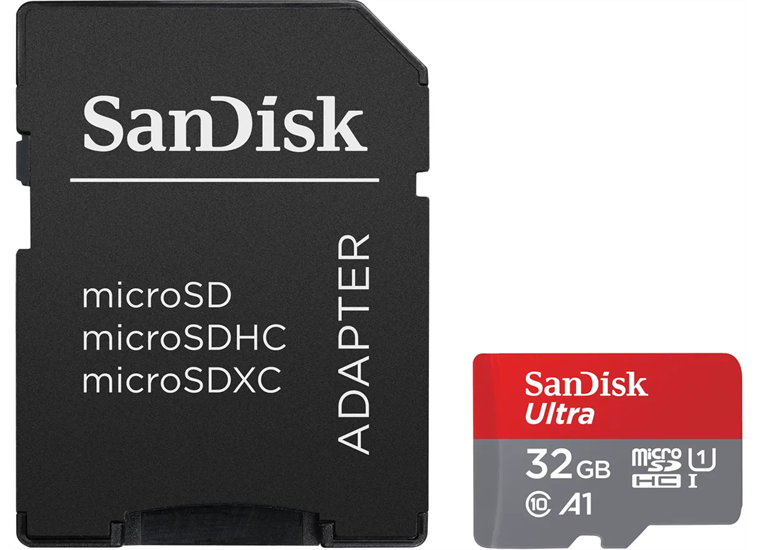 SanDisk microSDHC 32GB Ultra 120MBs
