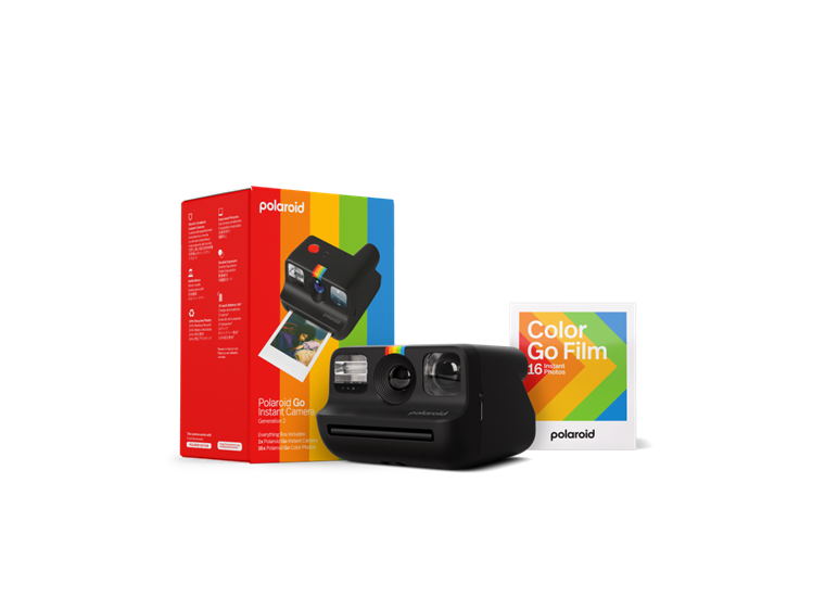 Polaroid Go Gen 2.0 - Black + Color Film Bundle (16Photos)