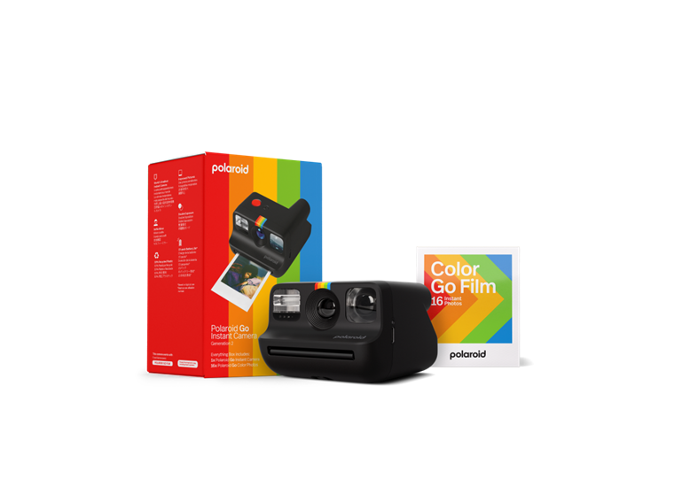 Polaroid Go Gen 2.0 - Black + Color Film Bundle (16Photos)